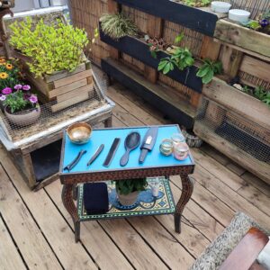 Outils devant présentoir